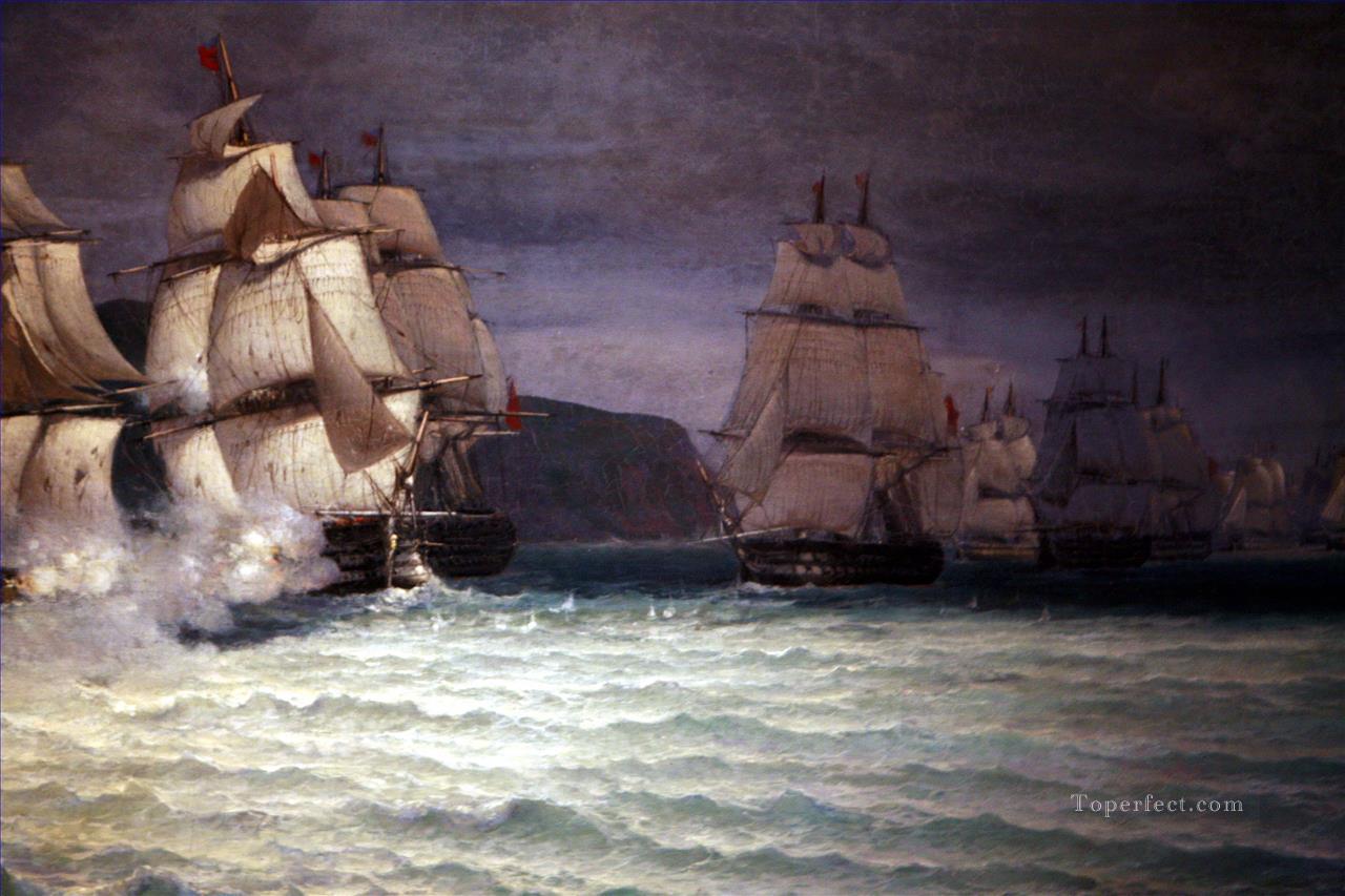 Batalla naval Combat du Romulus 2 Pintura al óleo
